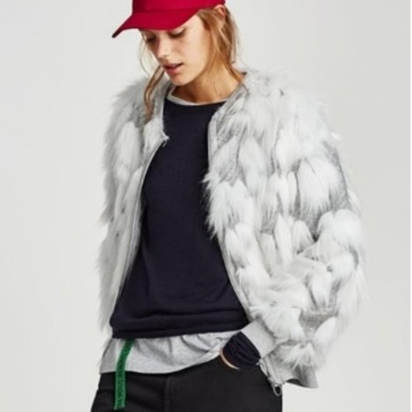 Zara faux fur bomber jacket - Picture 4 of 13